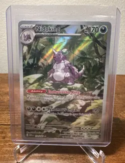 Pokemon TCG Nidoking Scarlet & Violet 151 Illustration Rare Card 174/165 - Image 1