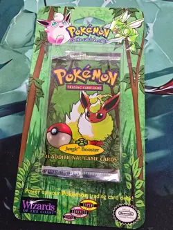 1999 WOTC Pokemon Jungle Booster Sealed Blister Pack Flareon NEW - Image 2