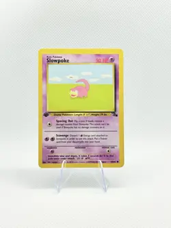 Slowpoke 55/62 1st Edition Pokemon Card Fossil Set WOTC LP - Image 1