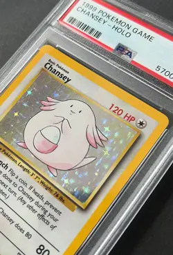 Chansey 1999 Base Set Holo Foil - 3/102 - PSA 7 - NM - Pokemon TCG Card - Image 2