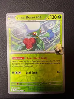NM/M Reverse Holo Destined Rivals Cynthia's Roserade 008/182 Rare Pokemon - Image 1