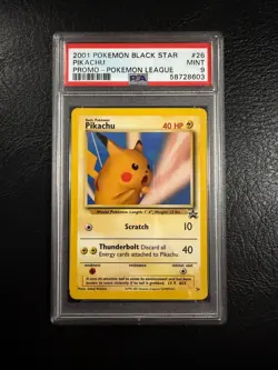 2001 Black Star Promo #26 - Pikachu - Mint - Pokemon League - PSA 9! Description - Image 1