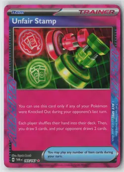 Unfair Stamp 165/167 ACE SPEC Rare Twilight Masquerade Pokemon Holo Near Mint - Image 1