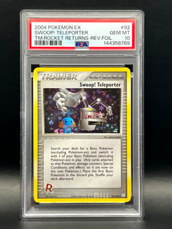 2004 Pokemon EX Team Rocket Returns SWOOP! TELEPORTER #9-Reverse Holo- PSA 10 - Image 2