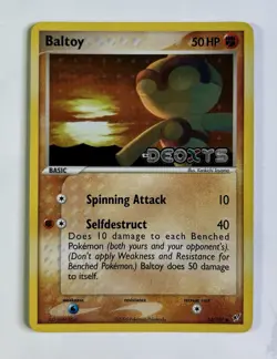 Baltoy Pokemon 2005 EX Deoxys Reverse Holo #53/107 * Light Play - Image 1