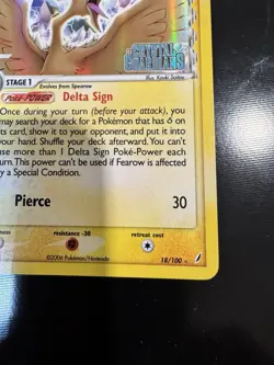 Fearow 18/100 Reverse Holo Rare *STAMPED* Crystal Guardians Pokemon 2006 - Image 4