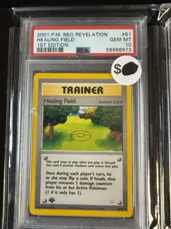Pokemon Healing Field Trainer Neo Revelation 1st Edition 61/64 PSA 10 Gem Mint - Image 1