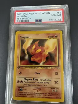 Pokemon Slugma Neo Revelation 1st Edition 53/64 PSA 10 Gem Mint - Image 1