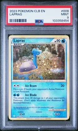 Pokemon Classic Collection Lapras Holo CLB 008/034 PSA 9 - Image 1