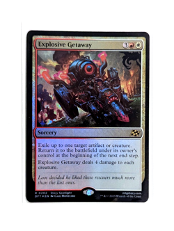 Explosive Getaway R 0202 FOIL Story Spotlight MTG Aetherdrift DFT EN NM/M - Image 1