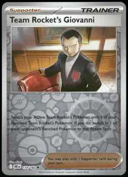 Team Rocket's Giovanni 174/182 Reverse Holo Uncommon Pokemon Destined Rivals - Image 1