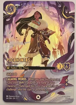 POCAHONTAS Peacekeeper ICONIC! Disney Lorcana WINTERSPELL 241/204 - Image 1