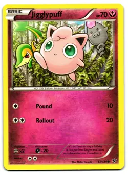 Jigglypuff 65/124 - Fates Collide Common Pokemon TCG - LP Card - Image 1