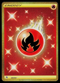 Pokemon Card - Fire Energy Fusion Strike 284/264 Secret Rare - Image 1