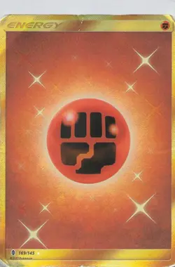 Fighting Energy 169/145 Gold Full Secret Rare Guardians Rising Pokemon Card - Image 1