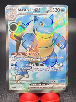 Pokemon TCG Blastoise EX 184/165 Scarlet & Violet 151 Ultra Rare NM Condition - Image 1