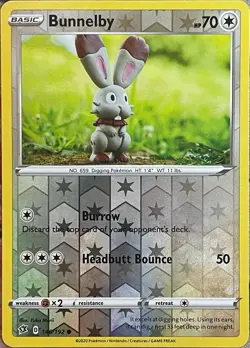 Bunnelby Reverse Holo - 146/192 - Rebel Clash Pokemon 2020 - Image 1