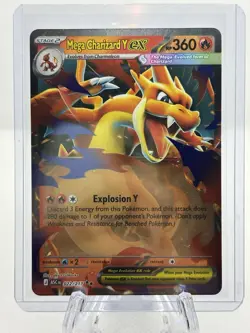 Mega Charizard Y ex 022/217 Double Rare ME: Ascended Heroes Pokemon Holo NM - Image 1