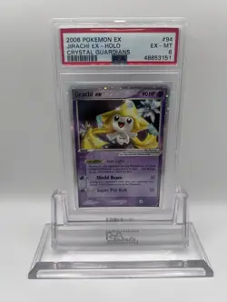 2006 Pokemon Ex Jirachi Ex Holo #94 Crystal Guardians PSA 6 - Image 1