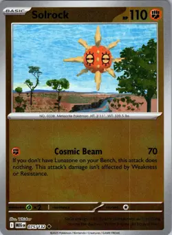 Solrock 075/132 Uncommon Mega Evolution Pokemon Reverse Holo NM - Image 1