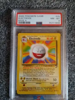 Pokemon Electrode 025/130 Base Set 2 PSA 8 Rare - Image 1