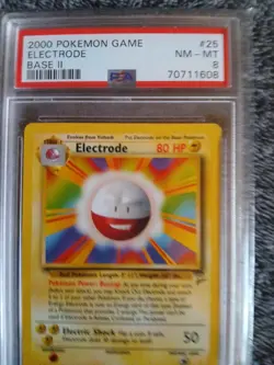 Pokemon Electrode 025/130 Base Set 2 PSA 8 Rare - Image 3