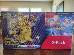 Pokemon Surging Sparks ETB + Booster Bundle 2 Pack Sealed 🔥⚡ - Image 1