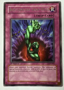 Bottomless Trap Hole LOD-092 Legacy of Darkness 1st Edition Yugioh TCG - Image 1