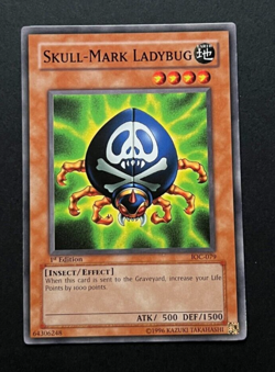 Yugioh! Skull-Mark Ladybug - 1st Edition IOC-079 Common (LP) 1996 - Image 1