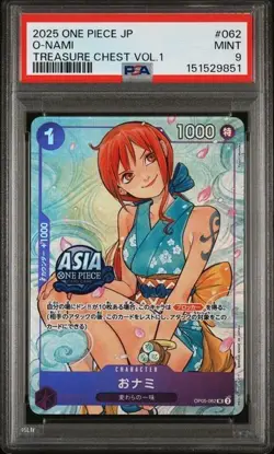 O-Nami OP05-052 - Japanese One Piece Treasure Chest Vol.1 - PSA 9 - Image 1