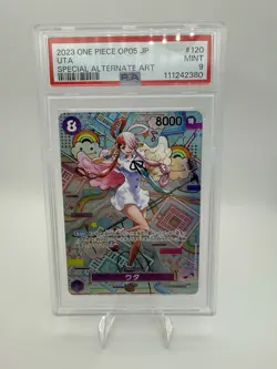 PSA 9 Uta SEC OP02-120 SP Awakening of the New Era ONE PIECE Japanese MINT - Image 1