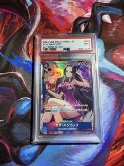 Psa 9 Mint One Piece Boa Hancock Alternate Art OP01-078 Japanese - Image 1