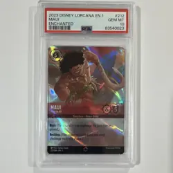 Disney Lorcana Maui - Hero To All Enchanted 212/204 Holo PSA 10 First Chapter - Image 1