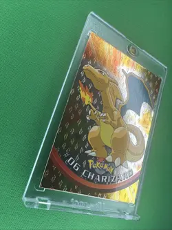 Charizard #6 Holo Embossed Flame Foil Black Logo Pokemon Topps Card - Image 3