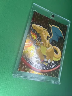 Charizard #6 Holo Embossed Flame Foil Black Logo Pokemon Topps Card - Image 4