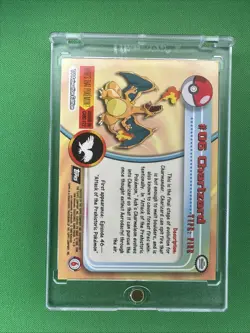 Charizard #6 Holo Embossed Flame Foil Black Logo Pokemon Topps Card - Image 5