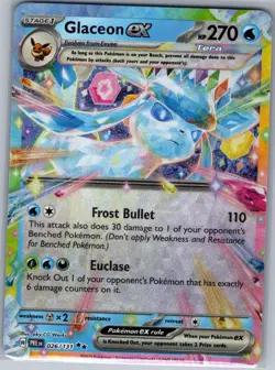 Glaceon ex - 026/131 SV: Prismatic Evolutions - Pokemon Card - NM - Image 1