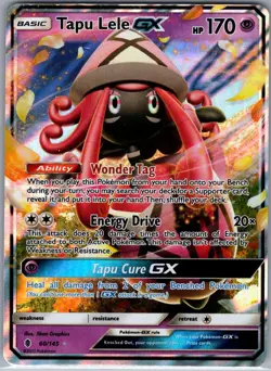 Tapu Lele GX 60/145 SM - Guardians Rising - Pokemon Card - NM - Image 1