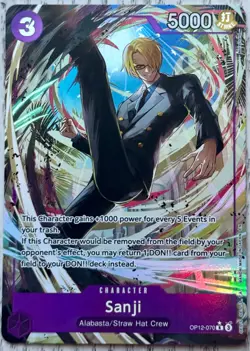 Sanji OP12-070 Rare Alternate Art One Piece Card English Near Mint - Image 1
