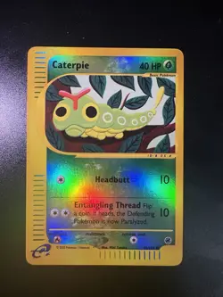 Caterpie 94/165 Expedition Reverse Holo Pokemon Card 2002 WOTC e-Reader - Image 1