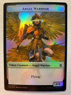 MTG 1x FOIL Angel Warrior / Insect Token Zendikar Rising Magic Gathering x1 NM - Image 1