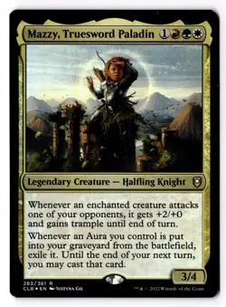 Mazzy, Truesword Paladin 283 Commander Legends: Battle for Baldur's Gate Foil LP - Image 1