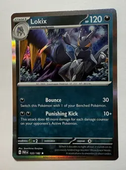 Lokix 122/182 Paradox Rift Holo Rare Pokemon Card - Image 1