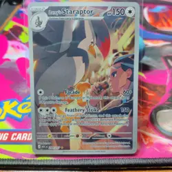 Larry’s Staraptor 249/217 IR Full Art Ascended Heroes Near Mint Pokemon Card - Image 1