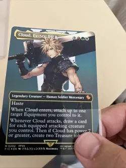 MTG Magic the Gathering FOIL Cloud, Ex-SOLDIER Borderless FIC! - Image 3