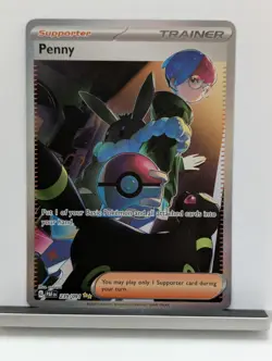 Pokemon TCG Penny 239/091 SV: Paldean Fates Illustration Rare Holo 2024 #2 - Image 1