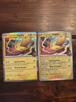 Pokemon TCG Team Rocket’s Zapdos 070/182 Holo & Reverse Holo PAIR NM - Image 1
