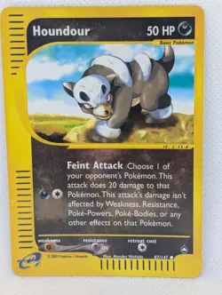 Houndour 087/147 Aquapolis Reverse Holo Rare Pokemon TCG Nintendo e-reader LP - Image 1