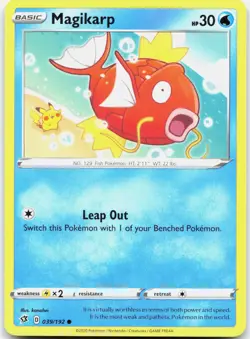 Magikarp Common Rebel Clash 039/192 LP Pokemon - Image 1