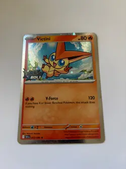 NM Victini (Black Bolt Stamped) 012/086 Holo Pokemon - Image 1